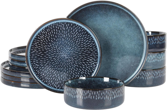 VAJ-528 Vajilla radiant blue Marrakesh, servicio para cuatro persons