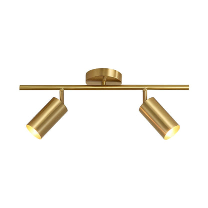 FLG-514 Riel spot iluminación, dos luces, latón