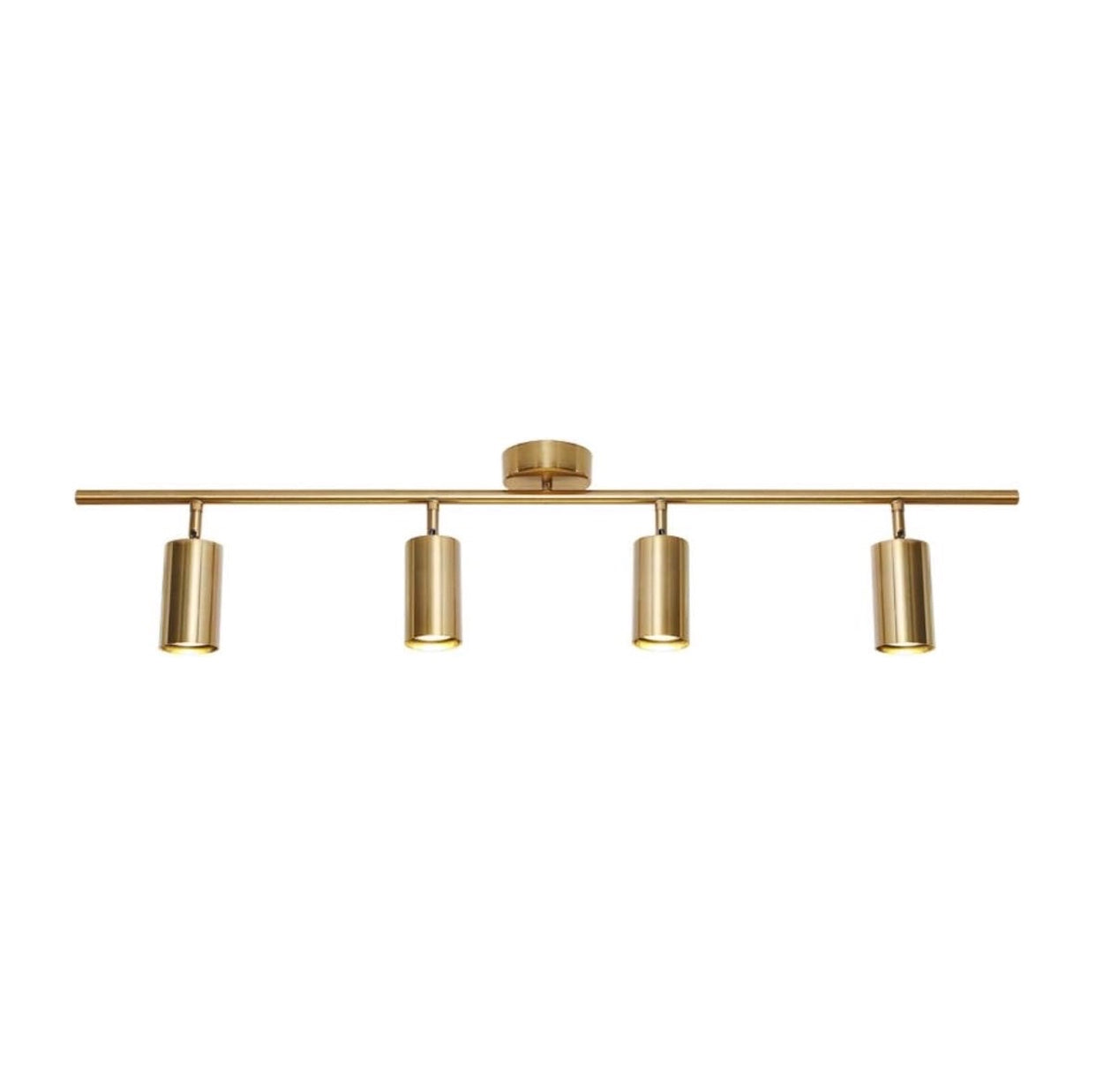 FLG-516 Riel spot iluminación, cuatro luces, latón