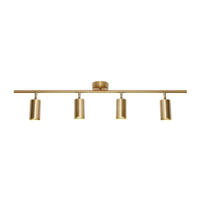 FLG-516 Riel spot iluminación, cuatro luces, latón